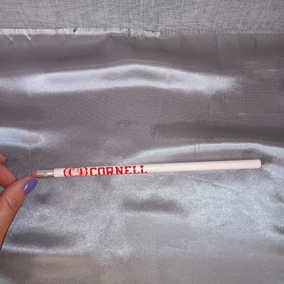 Vintage CORNELL UNIVERSITY Wood Pencil Red White School College Memorabilia NEW - Picture 2 of 6